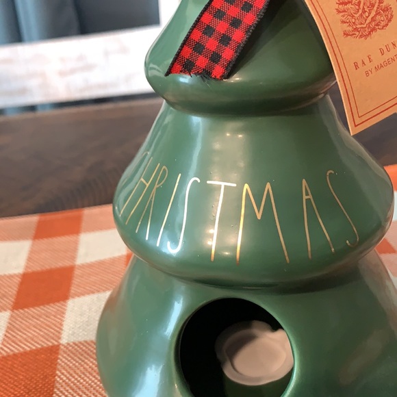 Rae Dunn Christmas tree birdhouse green - Picture 2 of 4